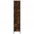 bogreol 78,5x33x153 cm konstrueret træ røget egetræsfarve