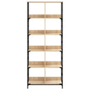 bogreol 78,5x33x188,5 cm konstrueret træ sonoma-eg