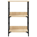 bogreol 50x33x82 cm konstrueret træ sonoma-eg
