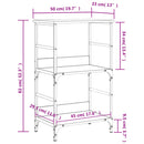 bogreol 50x33x82 cm konstrueret træ sonoma-eg