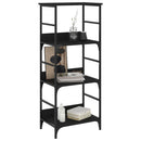 bogreol 50x33x117,5 cm konstrueret træ sort