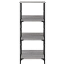 bogreol 50x33x117,5 cm konstrueret træ grå sonoma-eg