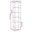 bogreol Sonoma eg 50x33x188,5 cm konstrueret træ