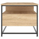 sofabord 100x51x45 cm konstrueret træ sonoma-eg