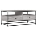 sofabord 100x51x45 cm konstrueret træ grå sonoma-eg