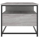 sofabord 100x51x45 cm konstrueret træ grå sonoma-eg