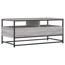 sofabord 100x51x45 cm konstrueret træ grå sonoma-eg