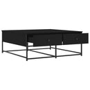 sofabord 100x99x40 cm konstrueret træ sort
