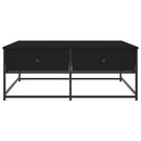 sofabord 100x99x40 cm konstrueret træ sort