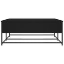 sofabord 100x99x40 cm konstrueret træ sort