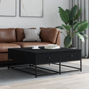 sofabord 100x99x40 cm konstrueret træ sort