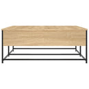 sofabord 100x99x40 cm konstrueret træ sonoma-eg