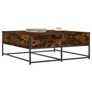 sofabord 100x99x40 cm konstrueret træ røget egetræsfarve