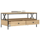 sofabord 100x51x45 cm konstrueret træ sonoma-eg