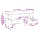 sofabord 100x51x45 cm konstrueret træ sonoma-eg