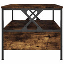 sofabord 100x51x44 cm konstrueret træ røget egetræsfarve