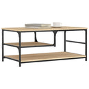 sofabord 90x49x40 cm konstrueret træ sonoma-eg
