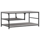 sofabord 90x49x40 cm konstrueret træ grå sonoma-eg