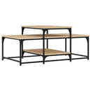 sofabord 102x60x45 cm konstrueret træ sonoma-eg