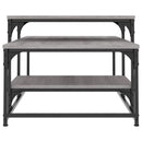 sofabord 102x60x45 cm konstrueret træ grå sonoma-eg