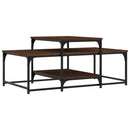 sofabord 102x60x45 cm konstrueret træ brun egetræsfarve