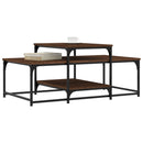 sofabord 102x60x45 cm konstrueret træ brun egetræsfarve