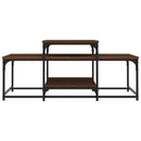 sofabord 102x60x45 cm konstrueret træ brun egetræsfarve