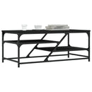 sofabord 100x49x40 cm konstrueret træ sort