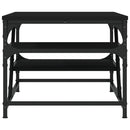 sofabord 100x49x40 cm konstrueret træ sort