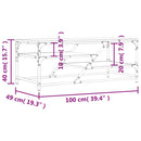 sofabord 100x49x40 cm konstrueret træ sort