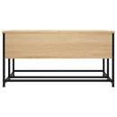 sofabord 80x80x40 cm konstrueret træ sonoma egetræsfarve