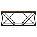 sofabord 100x49x40 cm konstrueret træ røget egetræsfarve