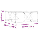 sofabord 100x100x40 cm konstrueret træ sonoma-eg