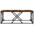 sofabord 100x100x40 cm konstrueret træ røget egetræsfarve