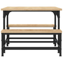 sofabord 100x50,5x40 cm konstrueret træ sonoma-eg