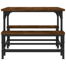 sofabord 100x50,5x40 cm konstrueret træ brun egetræsfarve