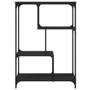 bogreol 81x36x115 cm konstrueret træ og jern sort