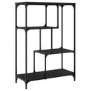 bogreol 81x36x115 cm konstrueret træ og jern sort