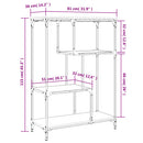 bogreol 81x36x115 cm konstrueret træ og jern sort