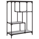 bogreol 81x36x115 cm konstrueret træ og jern grå sonoma-eg