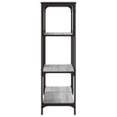 bogreol 81x36x115 cm konstrueret træ og jern grå sonoma-eg