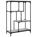 bogreol 81x36x115 cm konstrueret træ og jern grå sonoma-eg