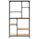 bogreol 99x35,5x176 cm konstrueret træ og jern sonoma-eg