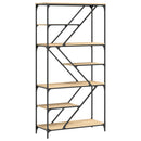 bogreol 91x36x176 cm konstrueret træ og jern sonoma-eg