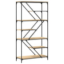 bogreol 91x36x176 cm konstrueret træ og jern sonoma-eg