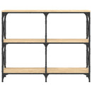 konsolbord 100x28x80,5 cm konstrueret træ sonoma-eg