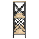 konsolbord 100x28x80,5 cm konstrueret træ sonoma-eg