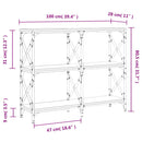 konsolbord 100x28x80,5 cm konstrueret træ sonoma-eg