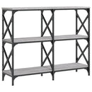 konsolbord 100x28x80,5 cm konstrueret træ grå sonoma-eg