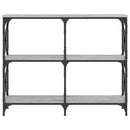 konsolbord 100x28x80,5 cm konstrueret træ grå sonoma-eg